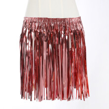 (Gloss grass skirt - rose gold, 40CM) Carnival Dance Performance Rain Scarf Dress Up Hawaii Beach Dance Party Decoration