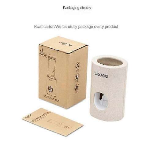 (2pcs) 1/2X Automatic Toothpaste Dispenser Dust-proof Toothbrush Holder Wall Mount Stand Toothpaste Squeezer Bathroom Accessories Set 1pc 1
