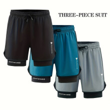 (Mixed Color, 31) 3-Pack Quick-Dry Men's Running Shorts | Lightweight, Moisture-Wicking, Elastic Drawstring Waist & Side Pockets