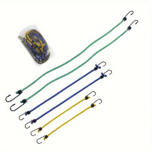 Cordeaux À Élastices Petits Et Longs Avec Crochets, Cordons À Élastification Noire Bleu Jaune Avec Crochets, Sangles À L'élastique