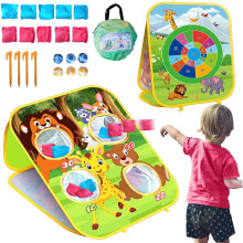 Bean Bag Toss Game Outdoor-Spielzeug Für Kinder, Doppelseitige Faltbare Cornhole-Brett-Backyard Beach Yard Für Kleinkind, Jungen
