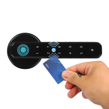 Black Fingerprint Door Lock,Smart Door Knob,Smart Door Handle Lock