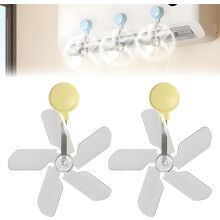 (Yellow, 2Pcs) Adjustable Air Conditioner Wind Deflector, 360 Adjustable for Comfort & Airflow Control, Air Conditioner Deflector (Blue, 2Pcs)