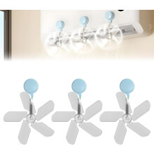 (Blue, 3Pcs) Adjustable Air Conditioner Wind Deflector, 360 Adjustable for Comfort & Airflow Control, Air Conditioner Deflector (Blue, 2Pcs)
