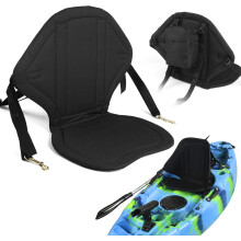 Cushioned Seat, Kids High Back Kayak Seat with Back Support, Universal Fit, Black