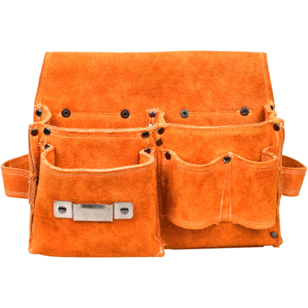 Tool Bags For Men Heavy Duty,Large Capacity Cowhide Tool Pouch - Portable Instrument Belts Pouches For Workshop Gardening Automotive 749691435455