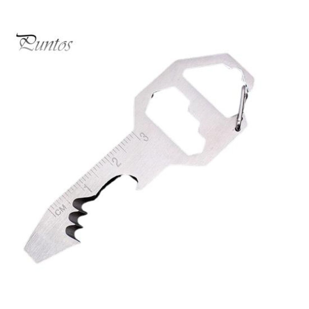 (as the picture, I) Keychain Bottle Opener Multi-tool Compact Design Portable Multipurpose Wrench Screwdriver Emergency Handy Tool