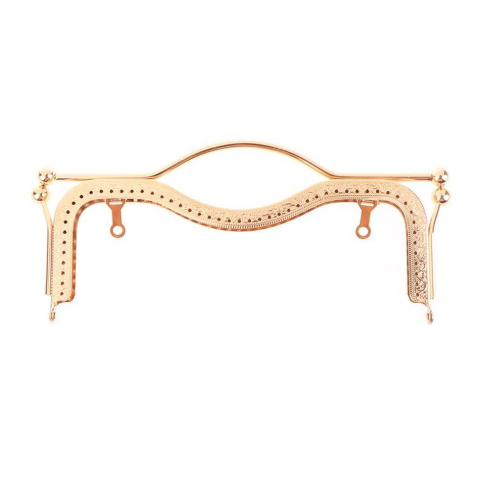 (gold) 1pc  Women Bags Handle Metal Diy Coin Purse Handbag Clasp Frame Handle