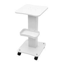 Trolley Salon Rolling Cart W/ Storage Tray and Lockable Universal Wheel
