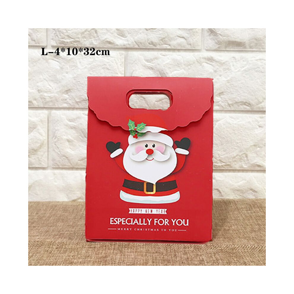 (Santa-L)Coffret cadeau de Noël pour enfants étui bonbons sac d'emballage papier veille fête enfants