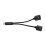 (Black)Adaptateur 2en1 Double Lightnin Chargeur Audio Splitter Câble Séparateur 1