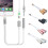 (Black)Adaptateur 2en1 Double Lightnin Chargeur Audio Splitter Câble Séparateur 6