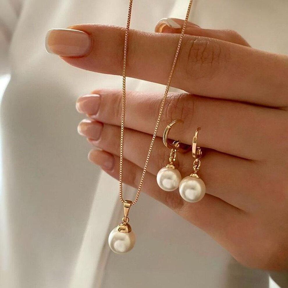 Fashion Light Luxury Earrings Necklace Set For Women