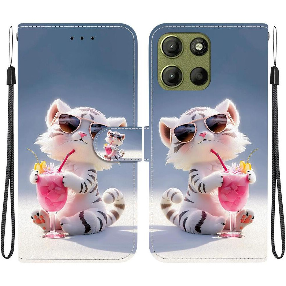 (C5 ) Case For Motorola Moto G15 Pu Leather Pattern Cover Flip Leather Wallet 764563534395