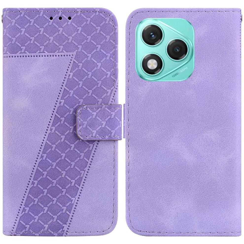 (Purple) Phone Case For Honor 400 Lite Card Slot Function Wallet Flip Folio Cover Pu Leather Embossed Pattern Purple 764563534258