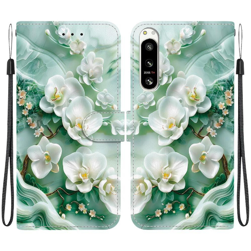 (C2) Case For Sony Xperia 5 V Flip Leather Wallet Pattern Cover Pu Leather 764563534548