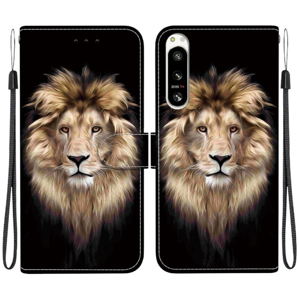 (C6) Case For Sony Xperia 5 V Flip Leather Wallet Pattern Cover Pu Leather 764563534586
