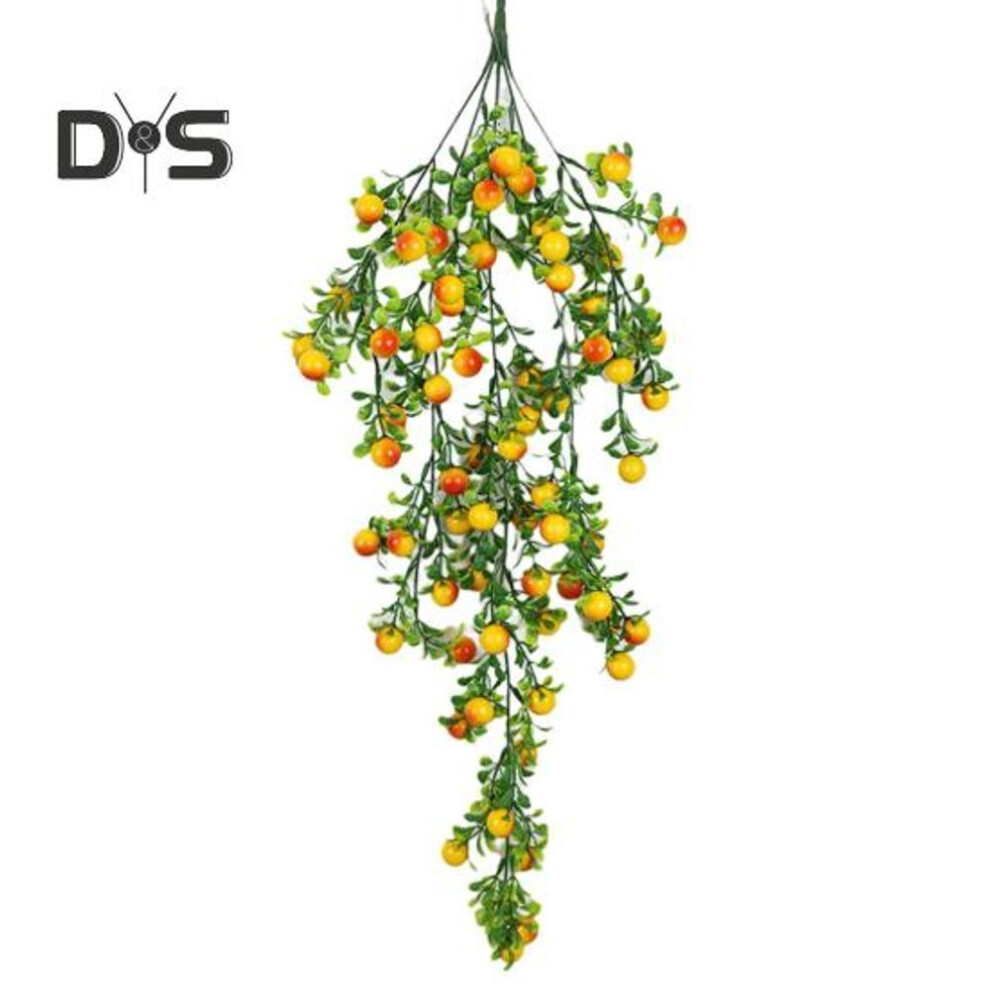 (yellow) Long Service Life Artificial Vine No Watering Vivid Wall Hanging Artificial Plant Vines