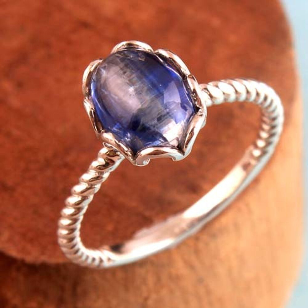 (blue, 8) Kyanite Ring, Statement Jewelry, Handmade Ring, Silver Jewelry, Gifts For Her