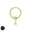 (Plain, 10mm) G23 Titanium Dangling CZ Jewelled Hinged Segment Clicker Ring 1