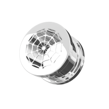 (10mm) Surgical Steel Spider Web Screw Fit Flesh Tunnel