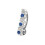(Pink, Silver) Fancy Multi Colour Stones Non-Moving Reverse Banana Belly Ring 5