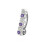 (Pink, Silver) Fancy Multi Colour Stones Non-Moving Reverse Banana Belly Ring 10