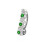 (Pink, Silver) Fancy Multi Colour Stones Non-Moving Reverse Banana Belly Ring 6