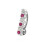 (Pink, Silver) Fancy Multi Colour Stones Non-Moving Reverse Banana Belly Ring 11