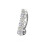 (Pink, Silver) Fancy Multi Colour Stones Non-Moving Reverse Banana Belly Ring 7