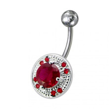 (Aqua, Rose Gold) Fancy Mix Stones Jewelled Vinatge Design Non-Moving Curved Bar Belly Ring