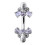 (Emerald, Silver) Jewelled Bumble Bees Spinal Ring 7