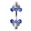 (Emerald, Silver) Jewelled Bumble Bees Spinal Ring 5