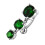 (Clear, Silver) Moving Jewelled Charms Navel Belly Button Ring 8