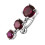 (Emerald, Silver) Moving Jewelled Charms Navel Belly Button Ring 11