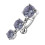 (Clear, Silver) Moving Jewelled Charms Navel Belly Button Ring 9
