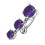 (Clear, Silver) Moving Jewelled Charms Navel Belly Button Ring 1