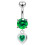 (Lavender, Silver) Moving Jewelled Belly Ring 6