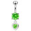 (Lavender, Silver) Moving Jewelled Belly Ring 8