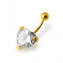 (Dark Blue, Silver) Heart Jewelled Silver Belly Banana