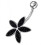 (Lavender, Silver) Jewelled Flower Silver Navel Ring 4