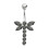(Aqua, Silver) Jewelled Firefly Silver Belly Ring 5