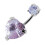 (Clear, Silver) Jewelled Heart Spinal Belly Ring 7