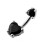 (Purple, Silver) Jewelled Hearts Spinal Belly Button Ring 4