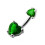 (Purple, Silver) Jewelled Hearts Spinal Belly Button Ring 6
