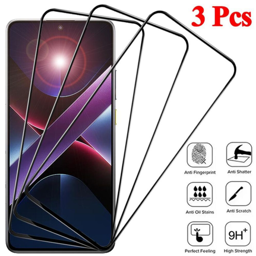 3pcs Glass For Xiaomi Poco X7 Pro Full Cover Screen Protector Tempered Glass Clear Protective Film X7pro 5g