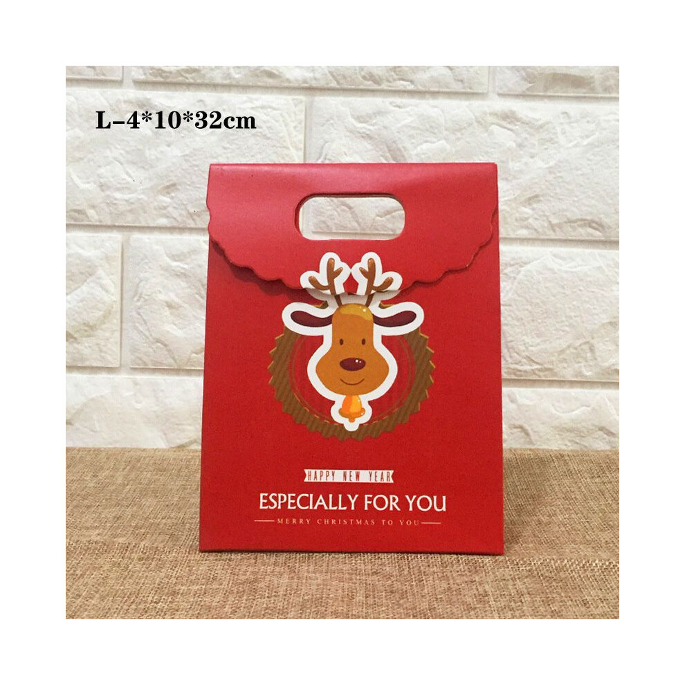 (Reindeer-L)Coffret cadeau de Noël pour enfants étui bonbons sac d'emballage papier veille fête enfants