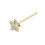 9K Gold Star CZ Jewelled Nose Stud 1