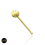 (Ball End) 14K Solid Gold Plain Bead Ball Top Nose Stud 2