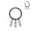 (Silver, 8mm) 316L Surgical Steel 3 CZ Stones Dangling Hinged Segment Clicker Ring 4
